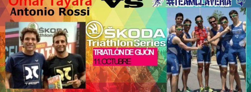 Omar Tayara y Antonio Rossi retan al TEAMCLAVERIA en Škoda Triathlon Gijón